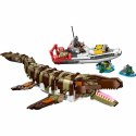 Zestaw do budowania Lego 76974 Jurassic World : Brick-Built Mosasaurus Boat Mission 858 Części