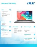 Notebook Modern 15 F13MG-443PL WIN11PRO/Raptor Lake i5-1334U/16GB/512SSD/IrisXe/15.6''/3Y