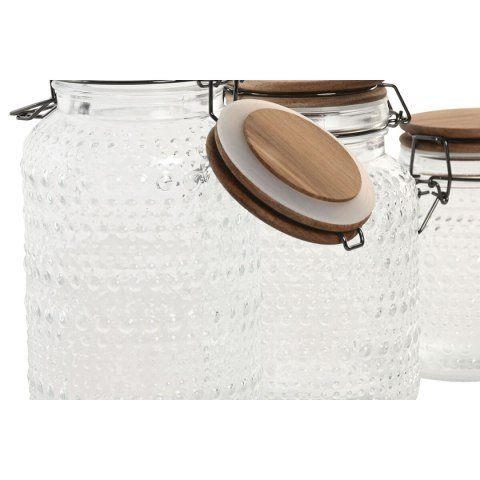 3 pojemniki masy Home ESPRIT Przezroczysty Naturalny 950 ml 1,2 L 3 Części