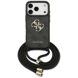 Etui Guess 4G Big Logo Cord Stap Crossbody do iPhone 17 Pro czarny