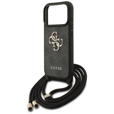 Etui Guess 4G Big Logo Cord Stap Crossbody do iPhone 17 Pro czarny