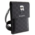 Karl Lagerfeld Torebka KLWBSAKHPKKczarny/black Saffiano Monogram Ikonik