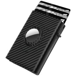 Portfel MajesticLine RFID z miejscem na lokalizator czarny