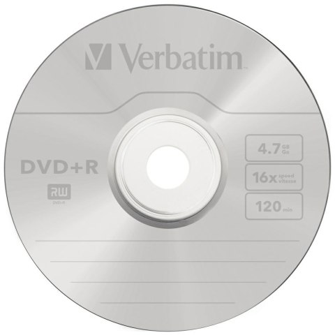 Płyta DVD+R Verbatim 4.7GB 16X 100szt srebrny 43551