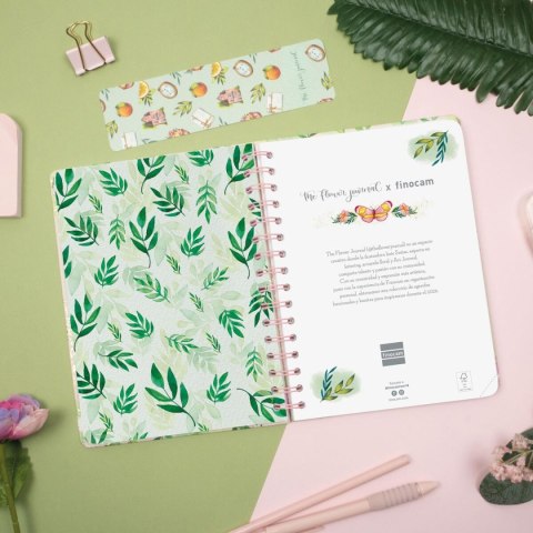 Kalendarz książkowy Finocam THE FLOWER JOURNAL A5 15,5 x 21,2 cm Różowy 2026