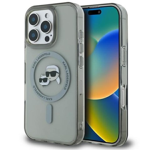 Karl Lagerfeld KLHMP16LHLSKCK iPhone 16 Pro 6.3" czarny/black hardcase IML Metal Karl&Choupette Head MagSafe