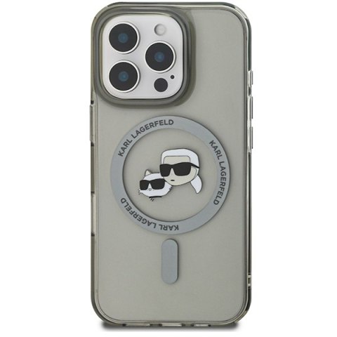 Karl Lagerfeld KLHMP16LHLSKCK iPhone 16 Pro 6.3" czarny/black hardcase IML Metal Karl&Choupette Head MagSafe