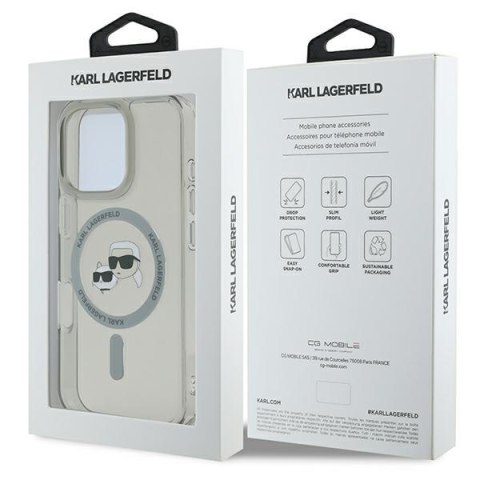 Karl Lagerfeld KLHMP16LHLSKCK iPhone 16 Pro 6.3" czarny/black hardcase IML Metal Karl&Choupette Head MagSafe