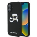 Karl Lagerfeld KLHMP16SSKCHPPLK iPhone 16 6.1" czarny/black hardcase Silicone Double Heads Print MagSafe