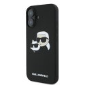 Karl Lagerfeld KLHMP16SSKCHPPLK iPhone 16 6.1" czarny/black hardcase Silicone Double Heads Print MagSafe