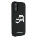 Karl Lagerfeld KLHMP16SSKCHPPLK iPhone 16 6.1" czarny/black hardcase Silicone Double Heads Print MagSafe