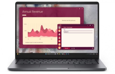 Laptop Dell Pro 14 PC14250 W11P C3 100U/8GB/512GB/14.0 FHD+/INT/FgrPr/FHD/IRCam/Mic/WLAN+BT/BcklKb/3C/3YPS Magnetite color, text