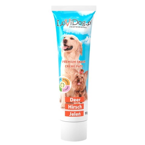 LoviDog jeleń pasta smakowa dla psa 90g