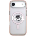 Etui Karl Lagerfeld IML Choupette Sketch Logo MagSafe do iPhone Air różowy