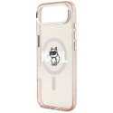 Etui Karl Lagerfeld IML Choupette Sketch Logo MagSafe do iPhone Air różowy