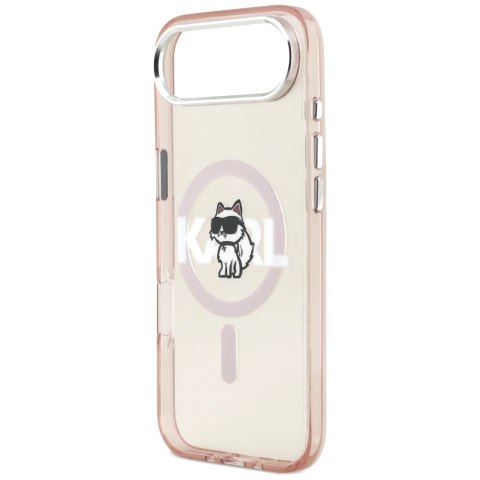Etui Karl Lagerfeld IML Choupette Sketch Logo MagSafe do iPhone Air różowy