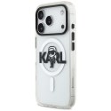 Etui Karl Lagerfeld IML Karl Sketch Logo MagSafe do iPhone 17 Pro przezroczysty