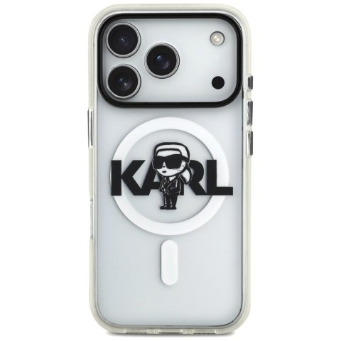Etui Karl Lagerfeld IML Karl Sketch Logo MagSafe do iPhone 17 Pro przezroczysty