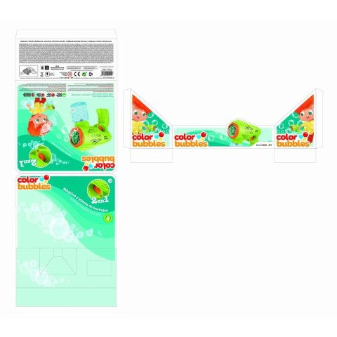 Zestaw do robienia baniek mydlanych Colorbaby Color Bubbles 150 ml Kolor Zielony 20 x 16,5 x 8 cm (6 Sztuk)