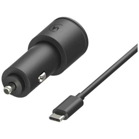 Ładowarka samochodowa Motorola TurboPower 45W Dual USB-A/USB-C z kablem USB-C 1m czarny