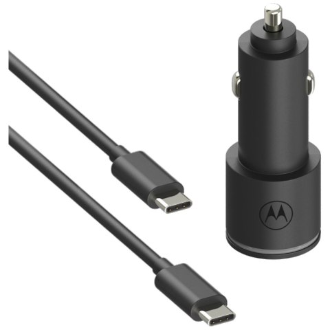 Ładowarka samochodowa Motorola TurboPower 45W Dual USB-A/USB-C z kablem USB-C 1m czarny