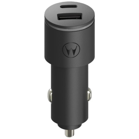 Ładowarka samochodowa Motorola TurboPower 45W Dual USB-A/USB-C z kablem USB-C 1m czarny