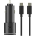 Ładowarka samochodowa Motorola TurboPower 45W Dual USB-A/USB-C z kablem USB-C 1m czarny