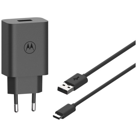 Ładowarka sieciowa Motorola TurboPower 33W USB-A z kablem USB-A do USB-C 1m czarny