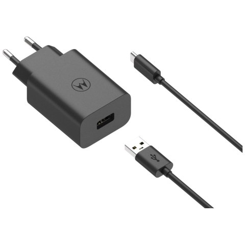 Ładowarka sieciowa Motorola TurboPower 33W USB-A z kablem USB-A do USB-C 1m czarny