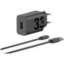 Ładowarka sieciowa Motorola TurboPower 33W USB-A z kablem USB-A do USB-C 1m czarny