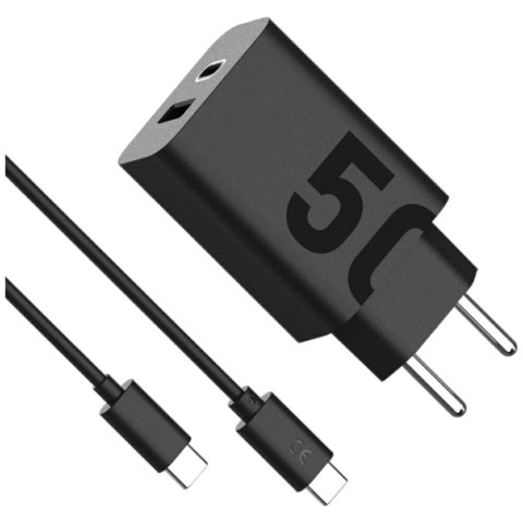 Ładowarka sieciowa Motorola TurboPower 50W Dual USB-C/USB-A z kablem USB-C 1m czarny
