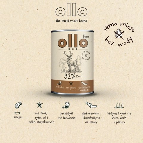 Ollo Pure Jeleń 850g