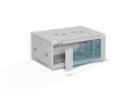 ALANTEC Szafa wisząca 19" 4U 600x450, drzwi szklane, kolor szary, do samodzielnego montażu - Flat Pack (SW-4U-600-450-01-SF)