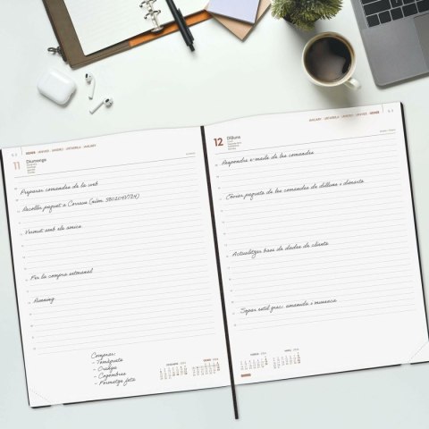 Kalendarz książkowy Finocam DYNAMIC MARA Czarny 21 x 27 cm A4 2026