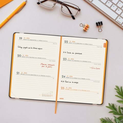 Kalendarz książkowy Finocam FLEXI Niebieski 11,8 x 16,8 cm 2026