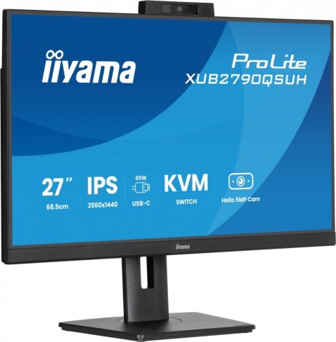 Monitor 27 cali XUB2790QSUH-B2 IPS,QHD,CAM,MIC,HDMI,DP,3xUSB(3.2), 100Hz,ADAPTIVE SYNC,FlickerFree,2x2W,WINDOWS HELLO