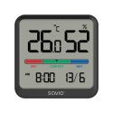 SAVIO STACJA POGODY BEZPRZEWODOWA, CZUJNIK TEMPERATURY I WILGOTNOŚCI, LCD, DO UŻYTKU WEWNĘTRZNEGO, UCHWYT MAGNES SAVCT-01/B