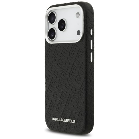Etui Karl Lagerfeld FW Stamped Karl MagSafe do iPhone 17 Pro czarny