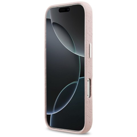Etui Karl Lagerfeld FW Stamped Karl MagSafe do iPhone 17 Pro różowy