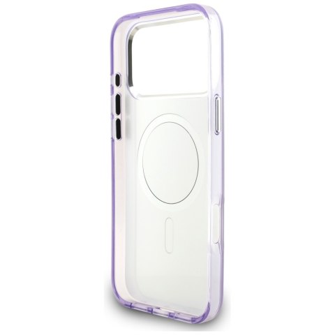 Etui Karl Lagerfeld IML Aquarelle Karl & Choupette & Logo MagSafe do iPhone 17 Pro Max fioletowy