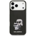 Etui Karl Lagerfeld IML Aquarelle Karl & Choupette & Logo MagSafe do iPhone 17 Pro czarny