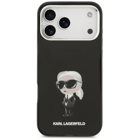 Etui Karl Lagerfeld IML Aquarelle Karl & Logo MagSafe do iPhone 17 Pro Max czarny