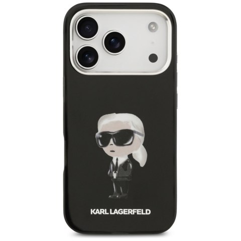 Etui Karl Lagerfeld IML Aquarelle Karl & Logo MagSafe do iPhone 17 Pro czarny