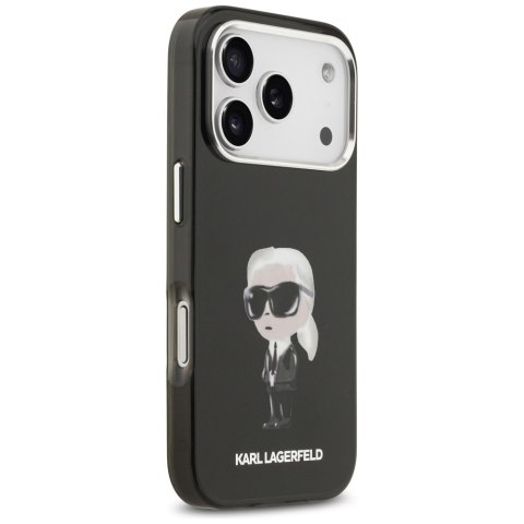 Etui Karl Lagerfeld IML Aquarelle Karl & Logo MagSafe do iPhone 17 Pro czarny