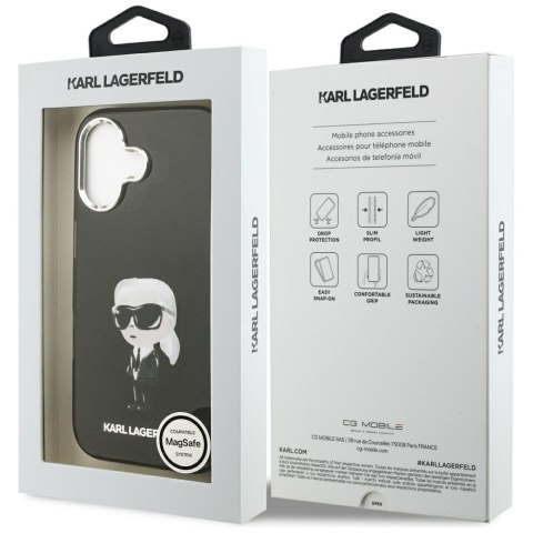 Etui Karl Lagerfeld IML Aquarelle Karl & Logo MagSafe do iPhone 17 czarny