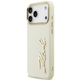 Etui Karl Lagerfeld Karl Script Logo do iPhone 17 Pro Max beżowy