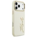 Etui Karl Lagerfeld Karl Script Logo do iPhone 17 Pro Max beżowy