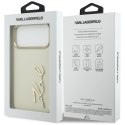 Etui Karl Lagerfeld Karl Script Logo do iPhone 17 Pro Max beżowy