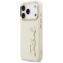 Etui Karl Lagerfeld Karl Script Logo do iPhone 17 Pro beżowy