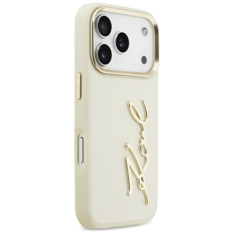 Etui Karl Lagerfeld Karl Script Logo do iPhone 17 Pro beżowy